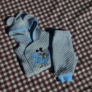 🍀3/15 Baby Boy's Quited Pajama Disney Set 🤍💙